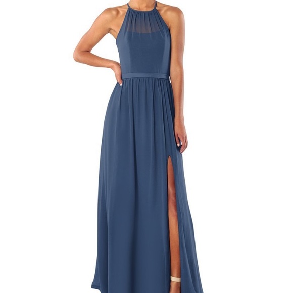 COPY - Brideside Samantha Bridesmaid Dress Lagoon (blue) - Picture 1 of 8